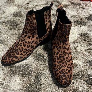 Cheetah Print Chelsea Boots